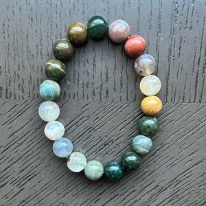 Ocean jasper bracelet 10mm SIZE 6.5’